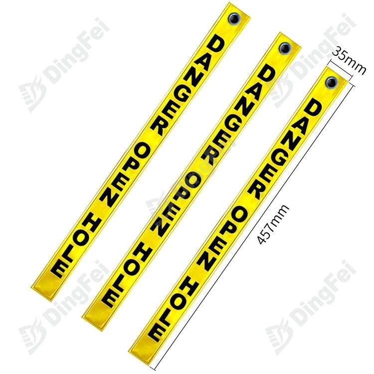 Yellow Reflective Mine Hanging Streamers - 